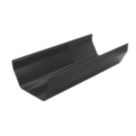 FloPlast RGS3B uPVC Square Gutter Black 114mm x 3m