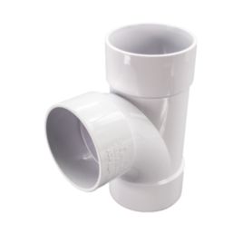 FloPlast Solvent Weld Equal Tee White 50mm