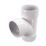 FloPlast Solvent Weld Equal Tee White 50mm