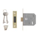 Smith & Locke Fire Rated 3 Lever Electric Brass Mortice Deadlock 76mm Case - 57mm Backset