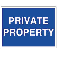 "Private Property" Sign 250 x 350mm