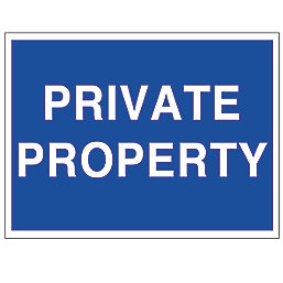 "Private Property" Sign 250mm x 350mm
