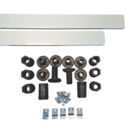 Milan Rectangular Shower Tray Riser Kit White Gloss 15mm