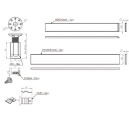 Milan Rectangular Shower Tray Riser Kit White Gloss 15mm
