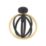 Eglo Basildon Ceiling Light Black & Brown