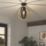 Eglo Basildon Ceiling Light Black & Brown