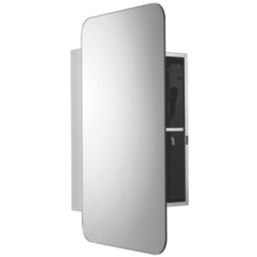 Croydex Medway Illuminated Mirror Cabinet With 258lm LED Light Chrome Gloss 380mm x 110mm x 500mm
