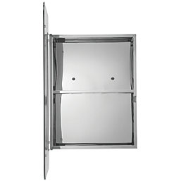 Croydex Medway Illuminated Mirror Cabinet With 258lm LED Light Chrome Gloss 380mm x 110mm x 500mm