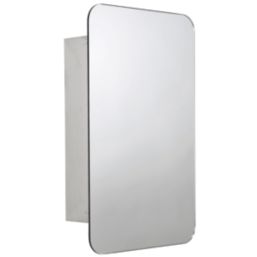 Croydex Medway Illuminated Mirror Cabinet With 258lm LED Light Chrome Gloss 380mm x 110mm x 500mm