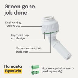 Flomasta  Plastic Push-Fit Equal 135° Spigot Elbow 15mm