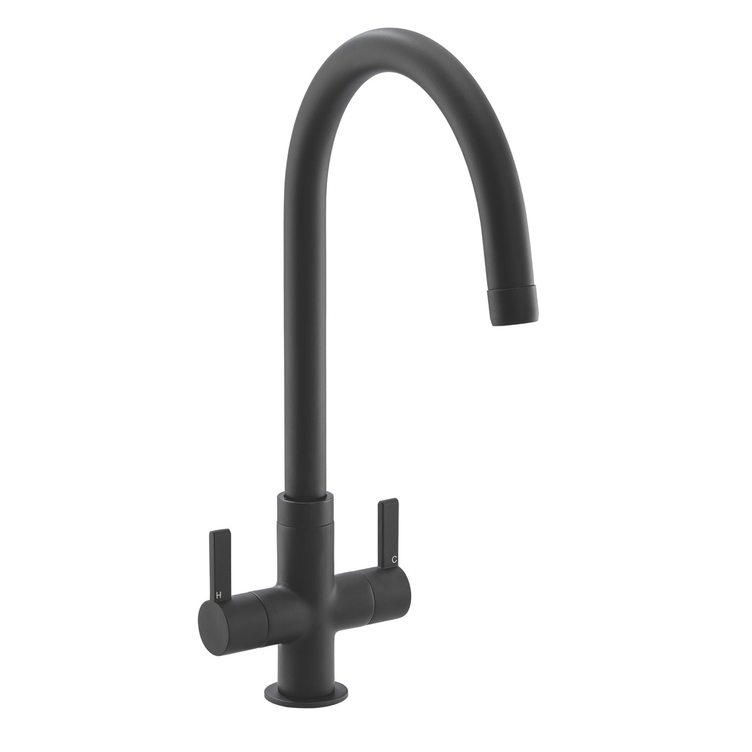 Streame by Abode Neo Dual-Handle Mono Mixer Matt Black (627JM)