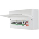British General Fortress 19-Module 10-Way Populated High Integrity Dual RCD Consumer Unit with SPD