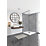 Splashwall Ravello Postformed Bathroom Wall Panel Matt Grey 1200mm x 2420mm x 10mm