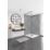 Splashwall Ravello Postformed Bathroom Wall Panel Matt Grey 2420mm x 1200mm x 10mm