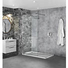 Splashwall Ravello Postformed Bathroom Wall Panel Matt Grey 1200mm x 2420mm x 10mm