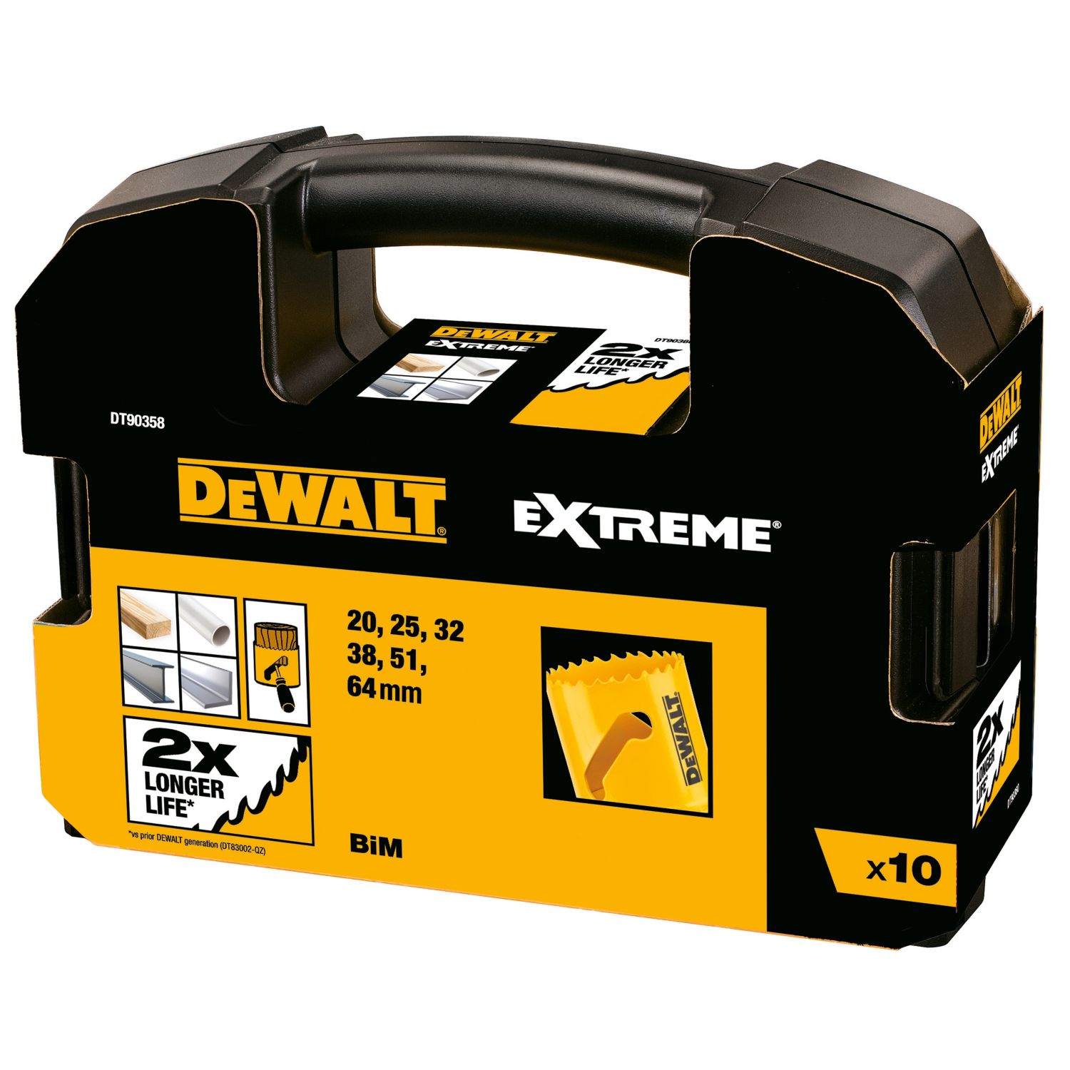 DeWalt DT90358-QZ 6-Saw Multi-Material Bi-Metal Holesaw Set (627KY)