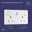 LAP  13A 2-Gang SP Switched Socket + 3.25A 65W 2-Outlet Type C USB Charger White with Colour-Matched Inserts
