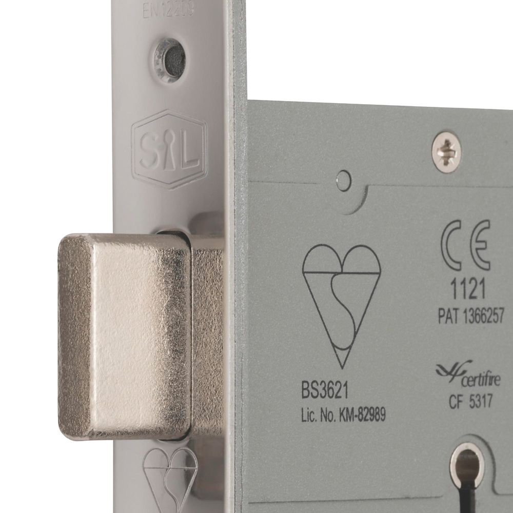 Smith & Locke Fire Rated 5 Lever Chrome Deadlock 76mm Case - 57mm