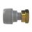PolyPlumb Enhanced  Plastic Push-Fit Straight Tap Connector 22mm x 3/4"
