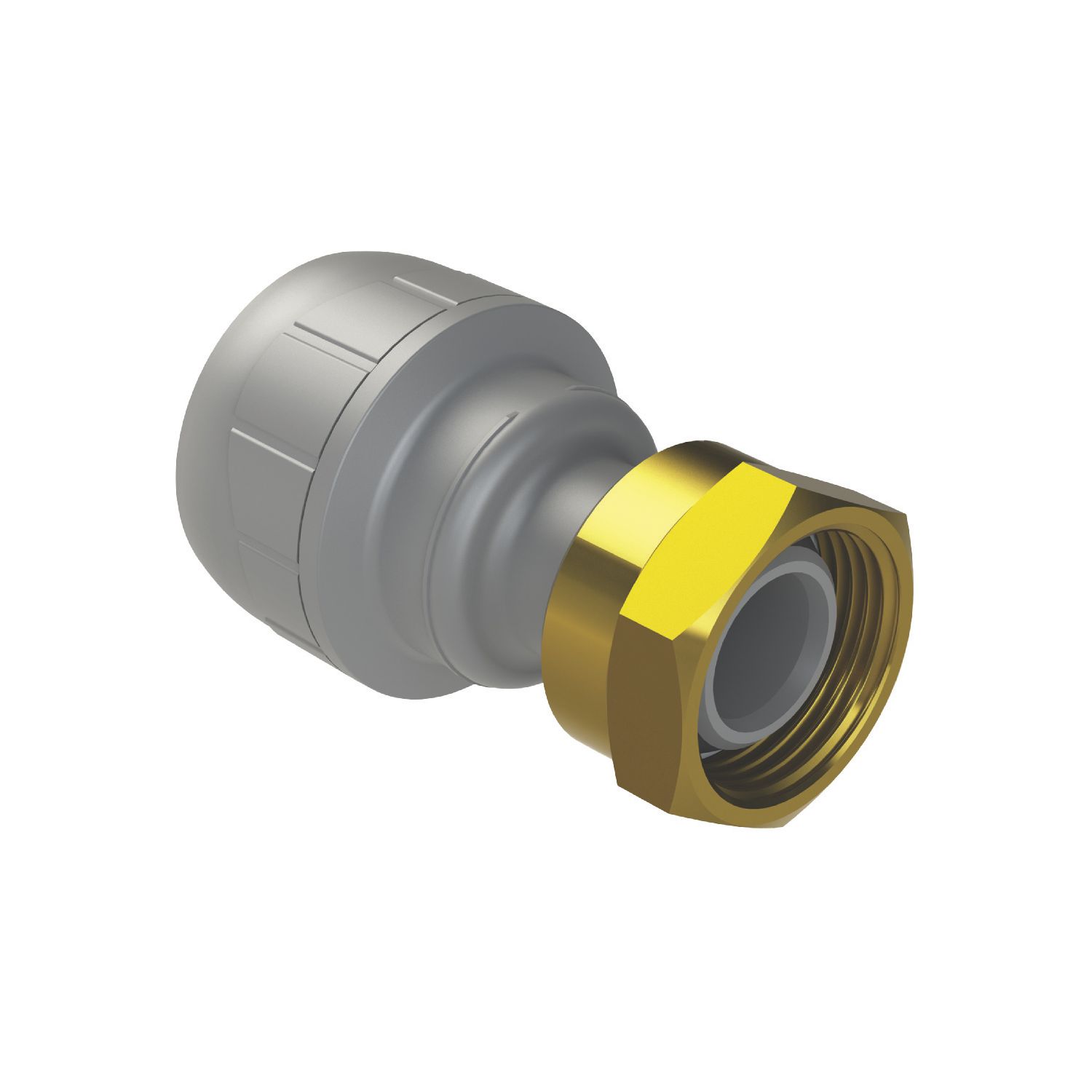 PolyPlumb Enhanced Plastic Push-Fit Straight Tap Connector 22mm x 3/4" (627RF)