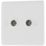 British General 800 Series 2-Gang Isolated Coaxial TV Socket White