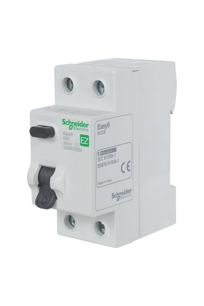 Schneider Electric Easy9 63A 30mA DP AC Curve RCD - Screwfix