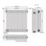 Flomasta 600mm x 605mm 3386BTU White Horizontal 4 Column Radiator