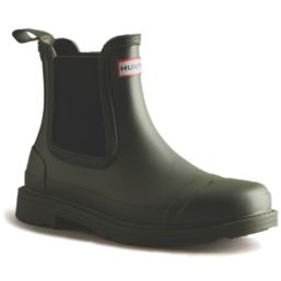 Hunter Commando Chelsea Size 8 Womens Green Waterproof Non Safety Dealer Boots