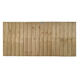 Forest Vertical Board Closeboard  Garden Fencing Panel Natural Timber 6' x 3' Pack of 20
