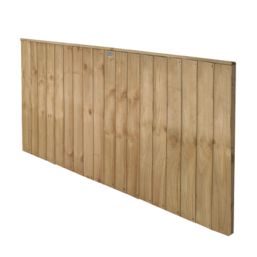 Forest Vertical Board Closeboard  Fence Panels Natural Timber 6' x 3' Pack of 20