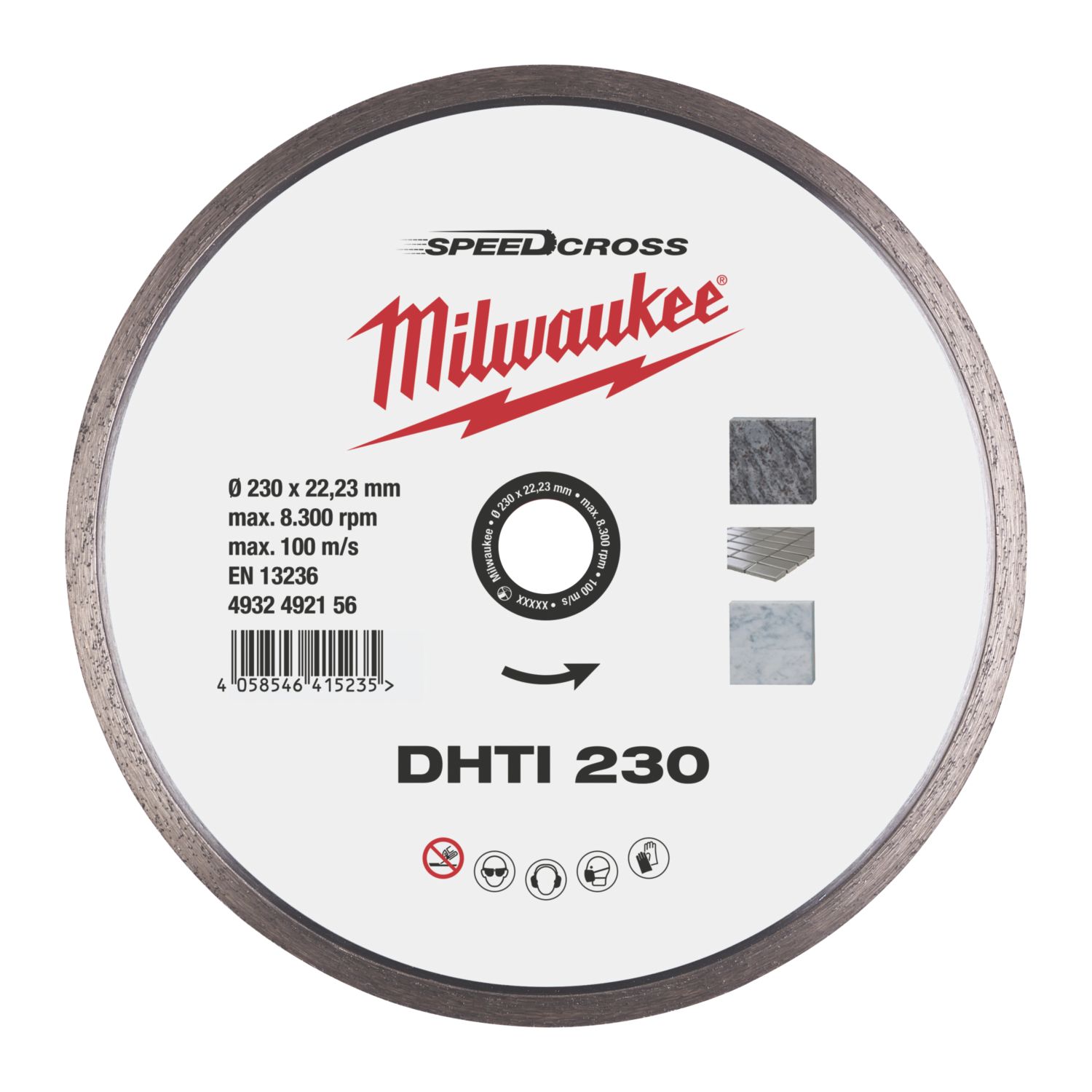 Milwaukee Speedcross DHTI Multi-Material Diamond Blade 230mm x 22.23mm (628GE)