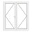 Crystal  White Triple-Glazed uPVC French Door Set 2055mm x 1790mm