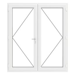 Crystal  White Triple-Glazed uPVC French Door Set 2055mm x 1790mm