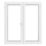 Crystal  White Triple-Glazed uPVC French Door Set 2055mm x 1790mm