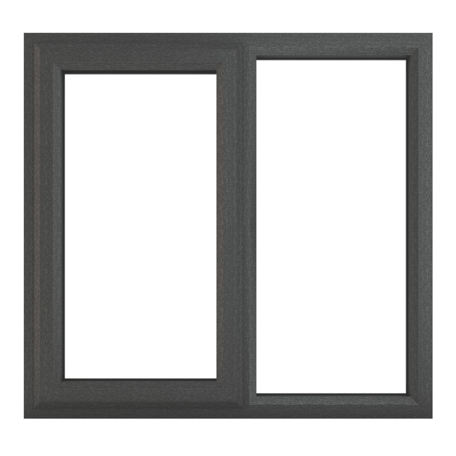 Crystal Left-Hand Opening Clear Triple-Glazed Casement Anthracite on White uPVC Window 905mm x 965mm (628JN)