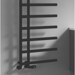 Reina 1412mm x 500mm 2020BTU Black Flat Designer Towel Radiator