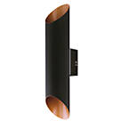 Eglo Agolada Outdoor LED Up / Down Wall Light Black/Copper 7W 660lm