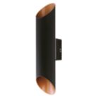 Eglo Agolada Outdoor LED Up/Down Wall Light Black/Copper 7W 660lm