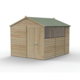 Forest Beckwood 8' x 9' 6" (Nominal) Apex Shiplap Timber Shed with Assembly