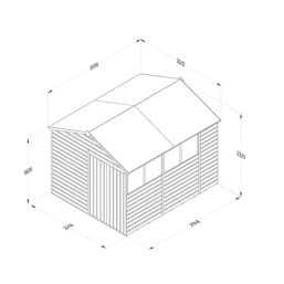 Forest Beckwood 8' x 9' 6" (Nominal) Apex Shiplap Timber Shed with Assembly