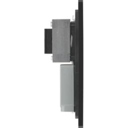 British General Evolve 2-Gang Dual Voltage Shaver Socket 115/240V Copper with Black Inserts