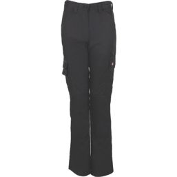 Dickies Everyday Flex Womens Trousers Black Size 14 31" L