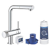 Grohe Blue Pure Minta 2-Way Deck-Mounted DUO Filter Tap Starter Kit StarLight Chrome