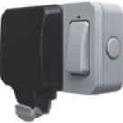 British General Storm IP66 13A 1-Gang SP Weatherproof Outdoor Switched Power Socket with External Switch