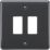 Knightsbridge Part M 2-Module Grid Faceplate Anthracite