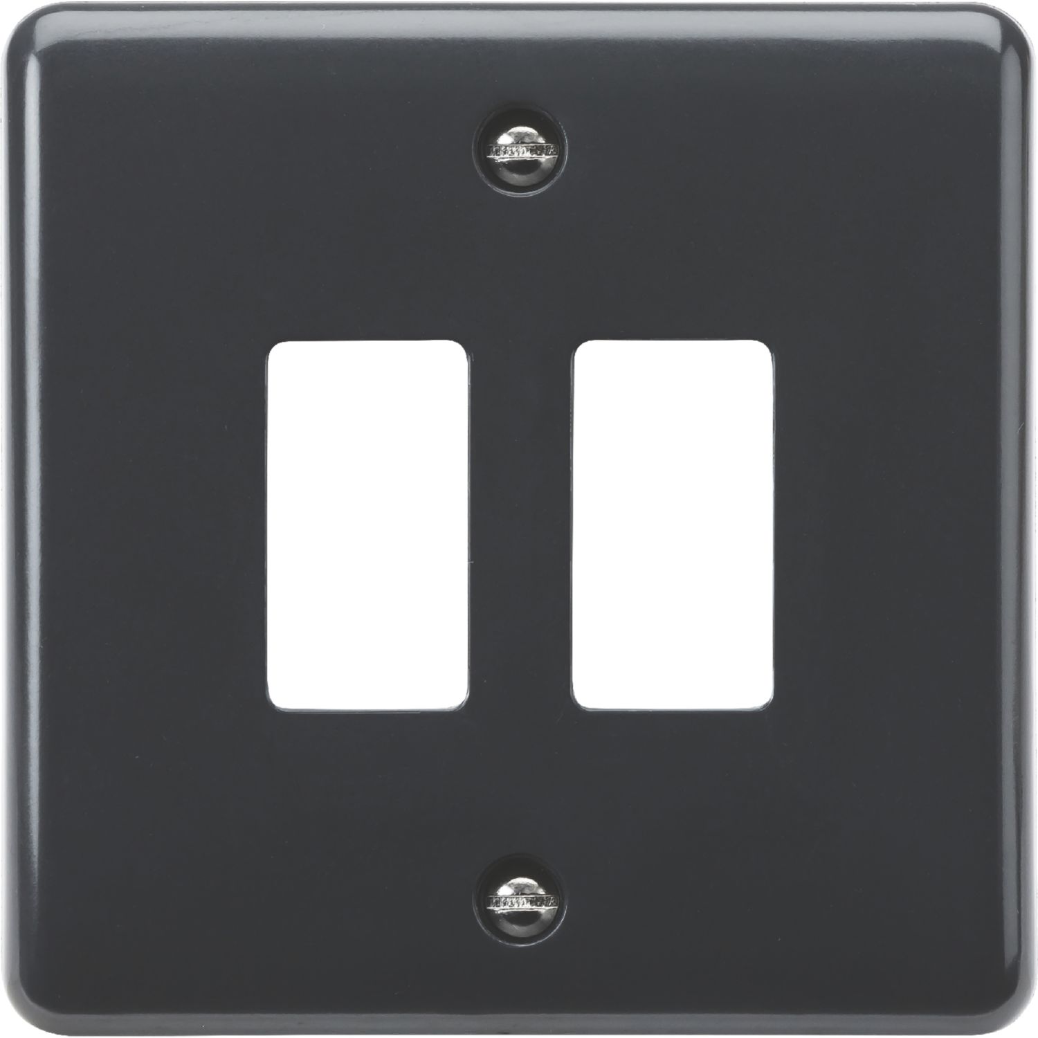 Knightsbridge Part M 2-Module Grid Faceplate Anthracite (628YA)