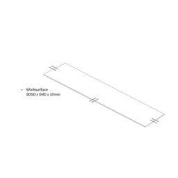 Mariz  Deep Grey Composite Kitchen Worktop 640mm x 3050mm x 12mm