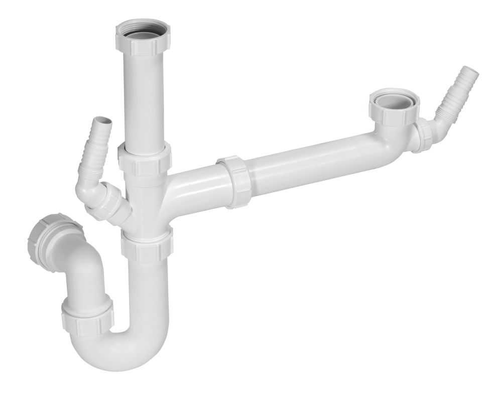 McAlpine 1 1/2" Bowl Sink Kit & Trap White 40mm