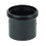 FloPlast  Push-Fit/Solvent Weld Single Socket Pipe Coupler Black 110mm