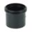 FloPlast  Push-Fit/Solvent Weld Single Socket Pipe Coupler Black 110mm